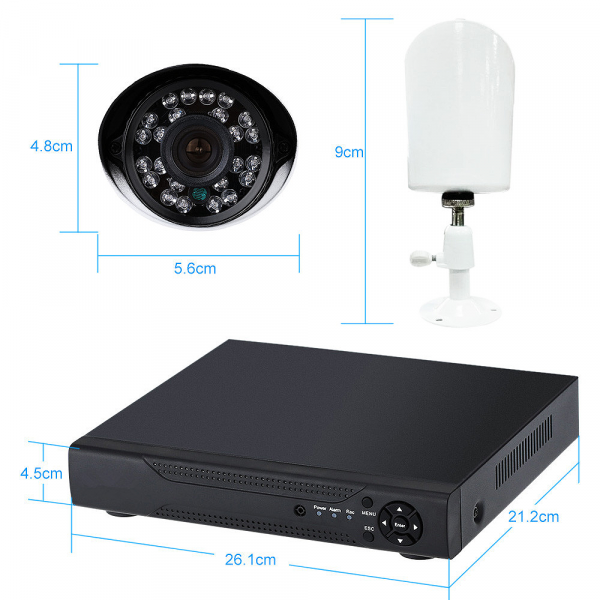 (Με 2 Χρόνια Εγγύηση) Πλήρες Έγχρωμο Σετ CCTV Εποπτείας και Καταγραφής με 4 Κάμερες Ασφαλείας (Αδιάβροχες , Εξωτερικού Χώρου , 1080p Full HD, Νυχτερινή Λήψη) Και με Σκληρό Δίσκο Για Αποθηκευτικό Χώρο Western Digital + Δωρεάν APP Χωρίς Συνδρομές και Κρυφές Χρεώσεις! - Image 2