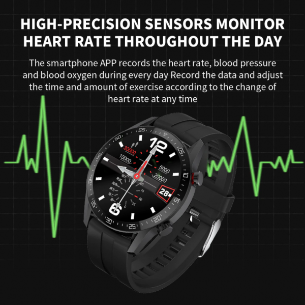 (SK7) Με Διπλό Λουράκι Smartwatch & Tracker Με Υποστήριξη Κλήσης Και Μετρήσεις Για: Θερμίδες, Παλμοί, Βήματα, Απόσταση Σε Χλμ, Οξυγόνο Αίματος, Πίεση , Έλεγχο Κάμερας & Σύνδεση Σε APP Android & IPhone (Μαύρο) - Image 5