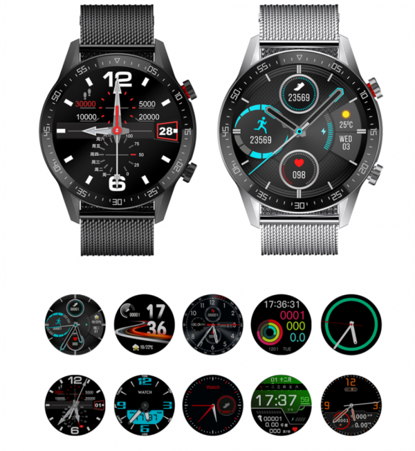 (SK7) Με Διπλό Λουράκι Smartwatch & Tracker Με Υποστήριξη Κλήσης Και Μετρήσεις Για: Θερμίδες, Παλμοί, Βήματα, Απόσταση Σε Χλμ, Οξυγόνο Αίματος, Πίεση , Έλεγχο Κάμερας & Σύνδεση Σε APP Android & IPhone (Μαύρο) - Image 6