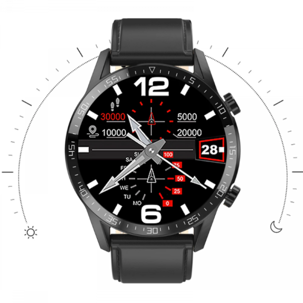 (SK7) Με Διπλό Λουράκι Smartwatch & Tracker Με Υποστήριξη Κλήσης Και Μετρήσεις Για: Θερμίδες, Παλμοί, Βήματα, Απόσταση Σε Χλμ, Οξυγόνο Αίματος, Πίεση , Έλεγχο Κάμερας & Σύνδεση Σε APP Android & IPhone (Μαύρο) - Image 9