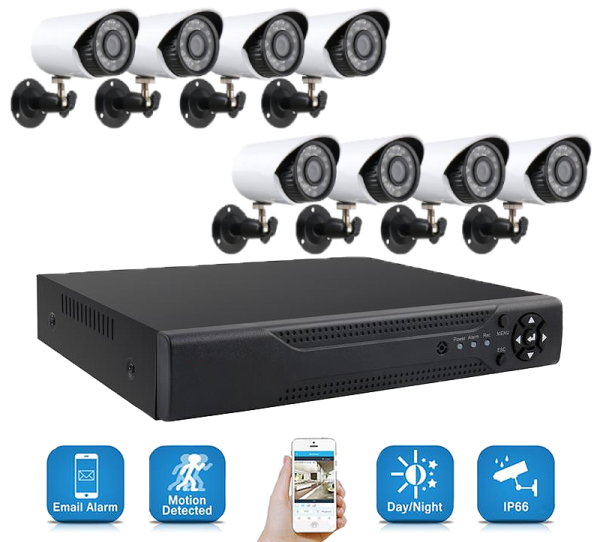 (Με 2 Χρόνια Εγγύηση) Πλήρες Έγχρωμο Σετ CCTV Εποπτείας και Καταγραφής με 8 Κάμερες Ασφαλείας (Αδιάβροχες , Εξωτερικού Χώρου , 1080p Full HD, Νυχτερινή Λήψη) Και με Σκληρό Δίσκο Για Αποθηκευτικό Χώρο Western Digital + Δωρεάν APP Χωρίς Συνδρομές και Κρυφές Χρεώσεις! - Image 2